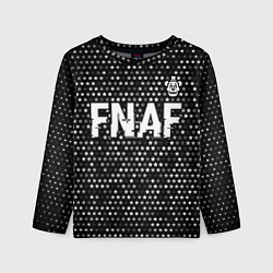 Лонгслив детский FNAF glitch на темном фоне: символ сверху, цвет: 3D-принт