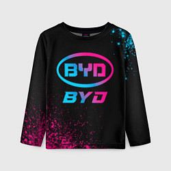 Лонгслив детский BYD - neon gradient, цвет: 3D-принт