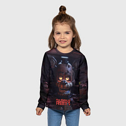 Лонгслив детский Электрический Фреди, цвет: 3D-принт — фото 2