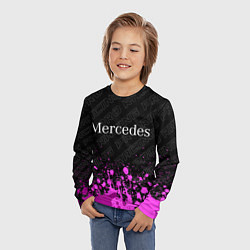 Лонгслив детский Mercedes pro racing: символ сверху, цвет: 3D-принт — фото 2
