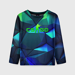 Детский лонгслив CSGO blue green gradient