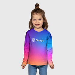 Лонгслив детский ChatGPT, цвет: 3D-принт — фото 2