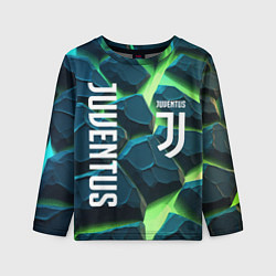 Детский лонгслив Juventus green neon