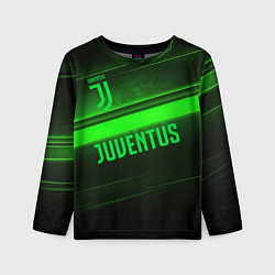Лонгслив детский Juventus green line, цвет: 3D-принт