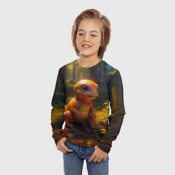 Лонгслив детский Динозаврик, цвет: 3D-принт — фото 2