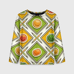 Детский лонгслив Fruits and berries pattern