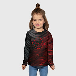 Лонгслив детский Starfield logo abstract, цвет: 3D-принт — фото 2