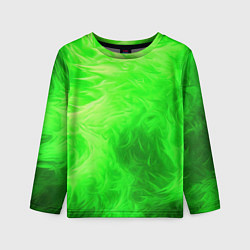 Детский лонгслив Яркий зеленый фон