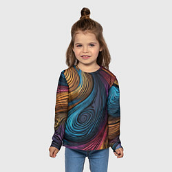 Лонгслив детский Gradient madness, цвет: 3D-принт — фото 2