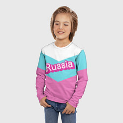 Лонгслив детский Russia - barbie style, цвет: 3D-принт — фото 2