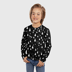 Лонгслив детский Еловый лес ночью, цвет: 3D-принт — фото 2