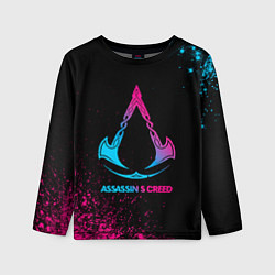 Лонгслив детский Assassins Creed - neon gradient, цвет: 3D-принт