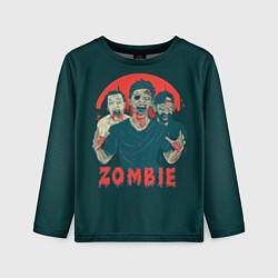 Лонгслив детский Zombie - день мертвеца, цвет: 3D-принт