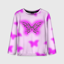 Детский лонгслив Y2K purple butterfly