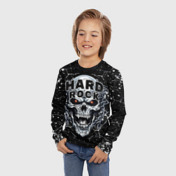 Лонгслив детский Hard rock - evil skull, цвет: 3D-принт — фото 2
