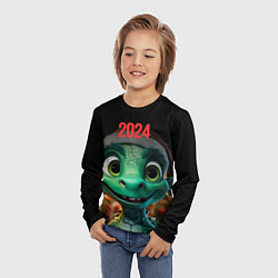 Лонгслив детский Новогодний дракон, цвет: 3D-принт — фото 2