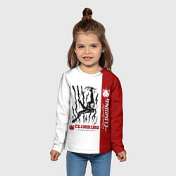 Лонгслив детский Альпинист скалолаз, цвет: 3D-принт — фото 2