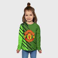 Лонгслив детский ФК Манчестер Юнайтед спорт, цвет: 3D-принт — фото 2