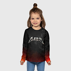 Лонгслив детский Мария в стиле Металлика - искры и огонь, цвет: 3D-принт — фото 2