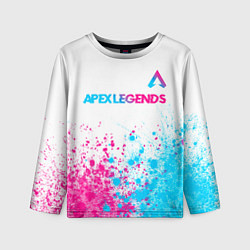 Детский лонгслив Apex Legends neon gradient style посередине