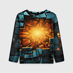 Лонгслив детский Геометрическая огненная яма иллюзия, цвет: 3D-принт
