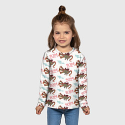 Лонгслив детский Паттерн с русским драконом, цвет: 3D-принт — фото 2