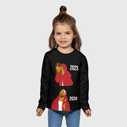 Лонгслив детский Дрейк 2023-2024, цвет: 3D-принт — фото 2