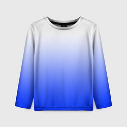Детский лонгслив Градиент бело-синий