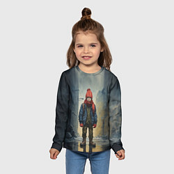 Лонгслив детский Юный хулиган в тяжелых ботинках, цвет: 3D-принт — фото 2