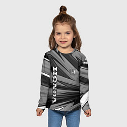 Лонгслив детский Honda - монохромный спортивный, цвет: 3D-принт — фото 2