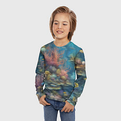 Лонгслив детский Рыбы под водой, цвет: 3D-принт — фото 2