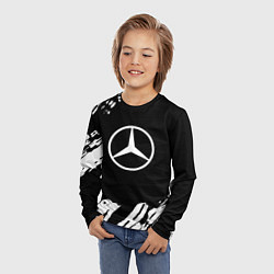 Лонгслив детский Mercedes benz краски спорт, цвет: 3D-принт — фото 2