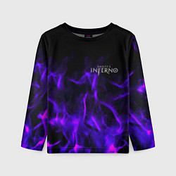 Детский лонгслив Dantes Inferno flame neon