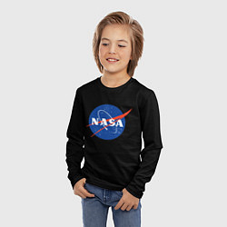 Лонгслив детский NASA logo space, цвет: 3D-принт — фото 2