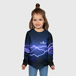 Лонгслив детский Counter Strike - lightning, цвет: 3D-принт — фото 2
