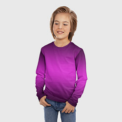 Лонгслив детский Сливовый градиент, цвет: 3D-принт — фото 2
