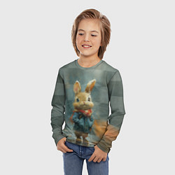 Лонгслив детский Игрушечный зайка, цвет: 3D-принт — фото 2