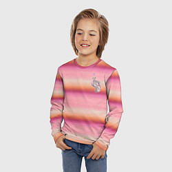 Лонгслив детский Рука-Вещь: текстура свитера Энид из сериала Уэнсде, цвет: 3D-принт — фото 2
