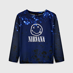 Лонгслив детский Nirvana рок краски, цвет: 3D-принт