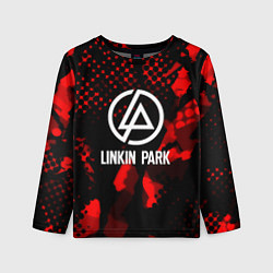 Лонгслив детский Linkin park краски текстуры, цвет: 3D-принт