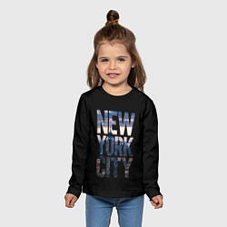 Лонгслив детский New York City - USA, цвет: 3D-принт — фото 2