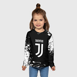 Лонгслив детский Juventus краски белые, цвет: 3D-принт — фото 2