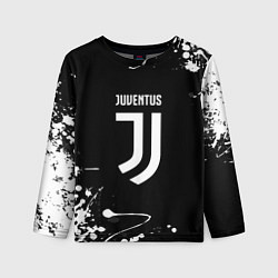 Лонгслив детский Juventus краски белые, цвет: 3D-принт