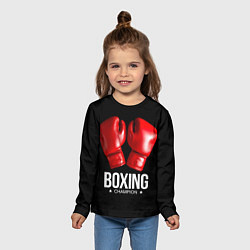 Лонгслив детский Boxing Champion, цвет: 3D-принт — фото 2