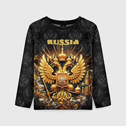 Лонгслив детский Russia gold, цвет: 3D-принт