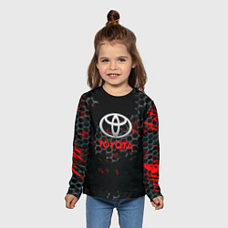 Лонгслив детский Toyota краски броня, цвет: 3D-принт — фото 2