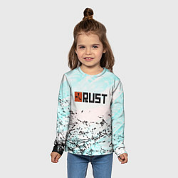 Лонгслив детский Rust game текстура, цвет: 3D-принт — фото 2