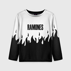 Лонгслив детский Ramones fire black rock, цвет: 3D-принт