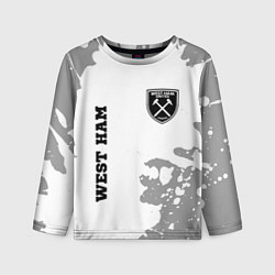 Детский лонгслив West Ham sport на светлом фоне вертикально