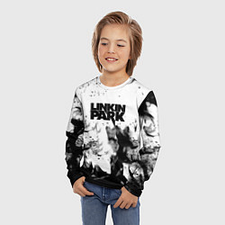 Лонгслив детский Linkin park огненный дым рок, цвет: 3D-принт — фото 2